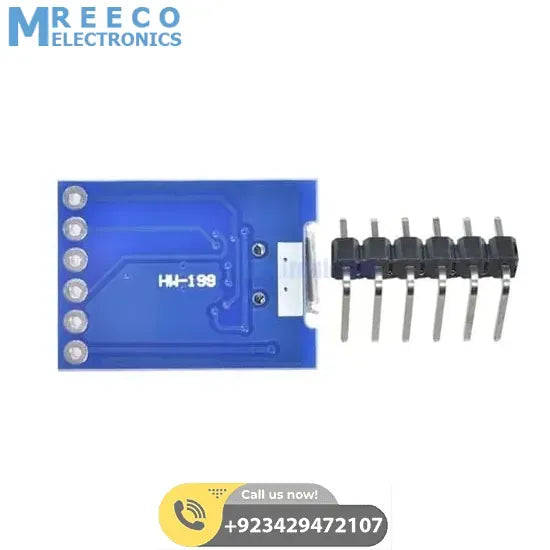 6 Pin CP2102 Micro USB to UART TTL Module Programmer - Back View