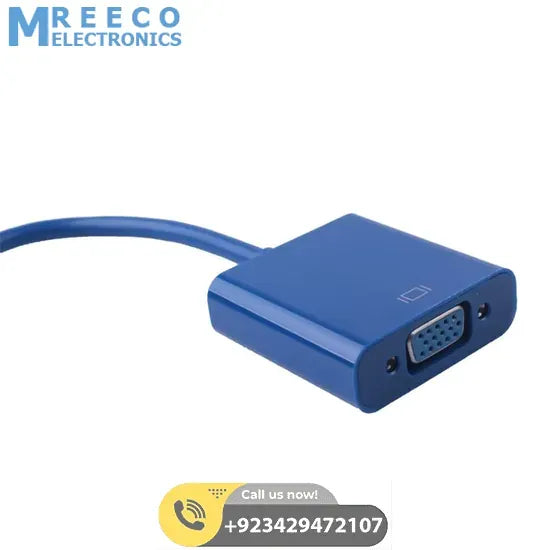 USB to VGA Converter Cable Adapter cable converter Dsub 15-pin connector in Pakistan - Side View