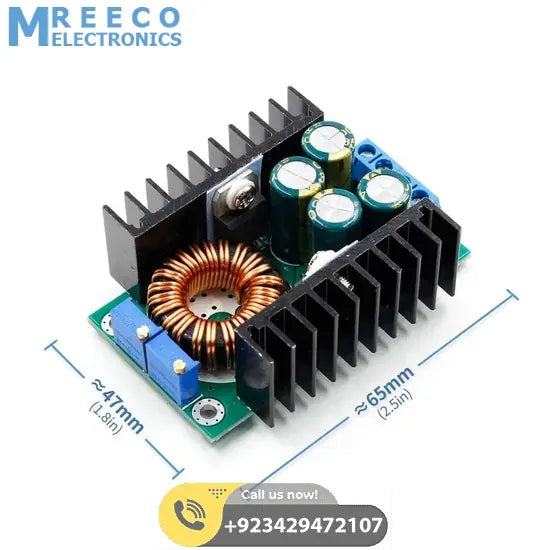 CC-CV XL4016 9A DC To DC Adjustable Buck Converter - Side View