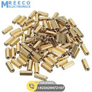 25mm Brass PCB M3 Hex Female Threaded Brass Spacer - Side View