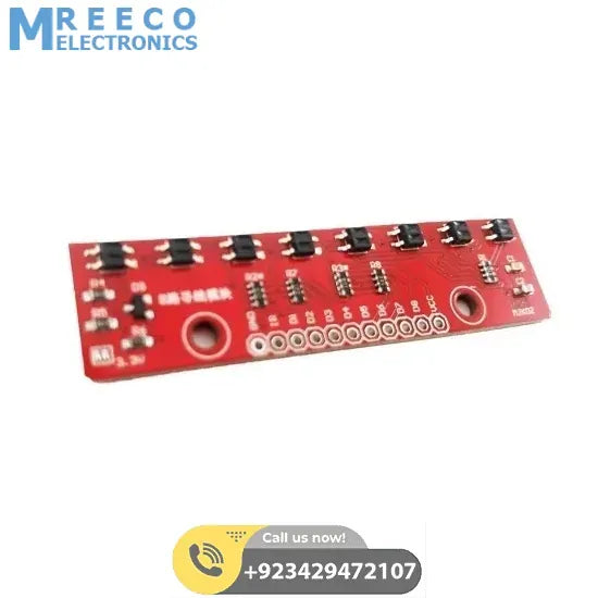8 Channel Reflectance Sensor Array Module QTR-8A - Side View