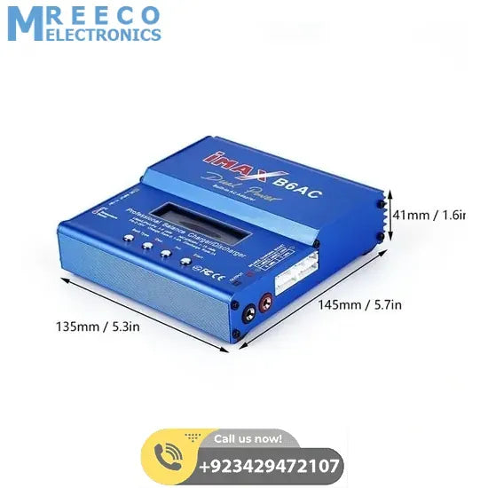 iMAX 80W NiMH 3S RC Lipo Battery Balance Charger Discharger B6AC - Back View