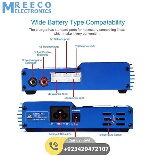 iMAX 80W NiMH 3S RC Lipo Battery Balance Charger Discharger B6AC - Top View