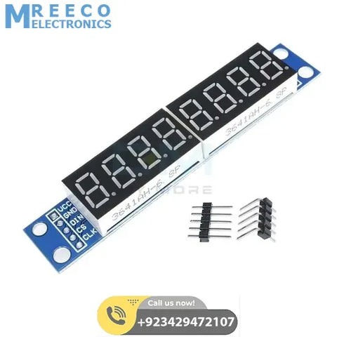 8 Digit 7 Segment Module Assembled MAX7219 - Front View