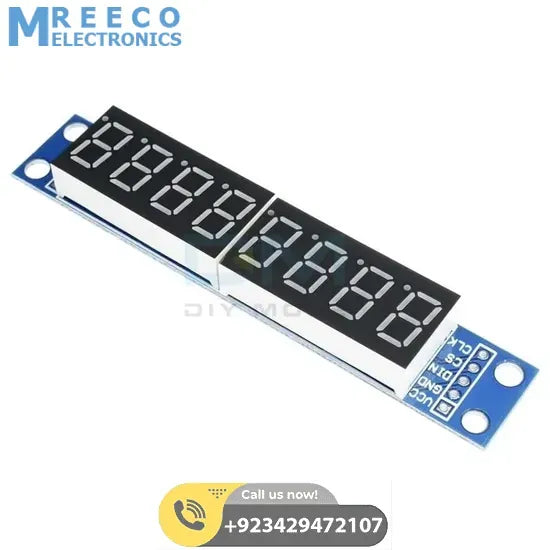 8 Digit 7 Segment Module Assembled MAX7219 - Side View
