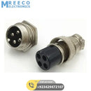 4 Pin 16mm XLR Cable Connector Panel Chassis Mount - Back View