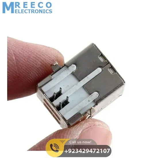 4 Pin USB B Type Socket Connector - Back View