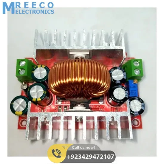 Adjustable 300W XL4016 DC To DC Step Down Buck Converter Module - Side View