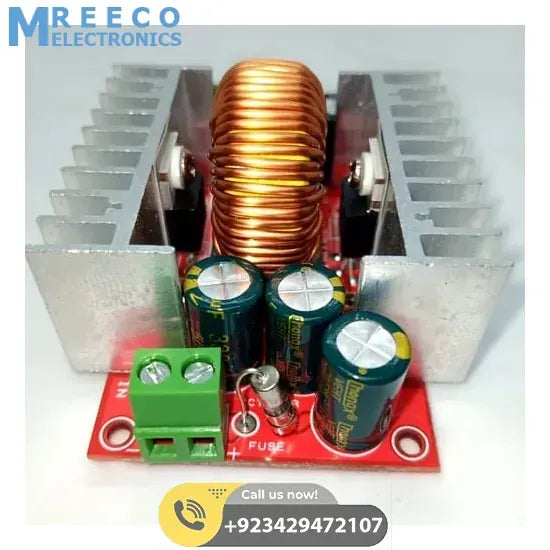 Adjustable 300W XL4016 DC To DC Step Down Buck Converter Module - Back View