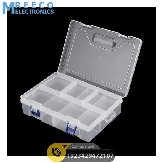Adjustable Double Layer Component Organizer Tool Container Storage Box F240 - Front View