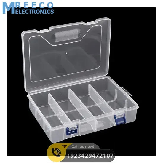 Adjustable Double Layer Component Organizer Tool Container Storage Box F240 - Side View