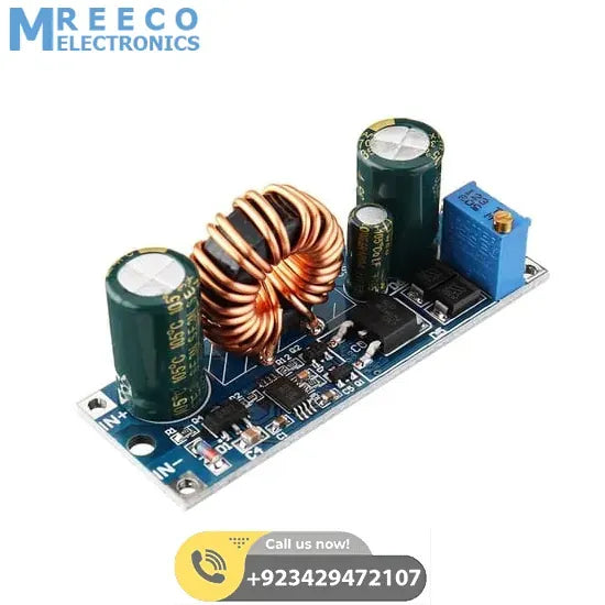 Adjustable DC To DC 4A Step Up Down Power Supply Module Automatic 5.5-30V To 0.5-30V Buck Boost Converter - Front View