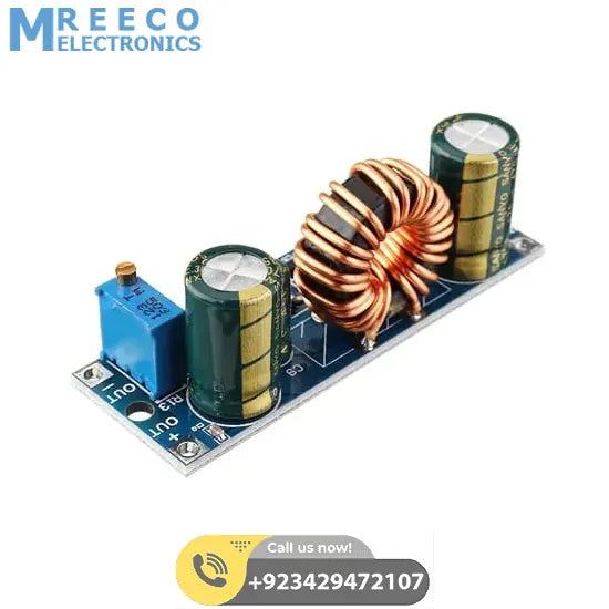 Adjustable DC To DC 4A Step Up Down Power Supply Module Automatic 5.5-30V To 0.5-30V Buck Boost Converter - Side View