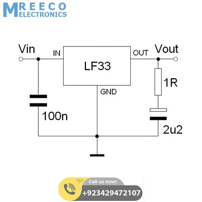 LF33 3.3V Low Dropout Regulator - Side View