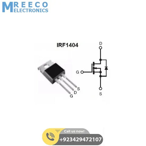 MOSFET IRF1404 IRF 1404 - Front View