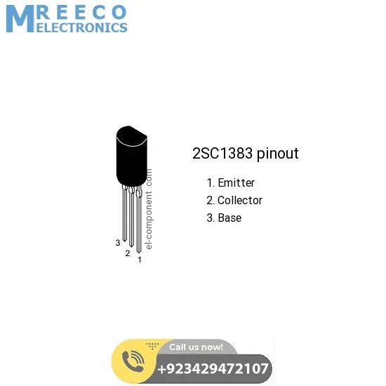 2SC1383 NPN TRANSISTOR IN PAKISTAN - Front View