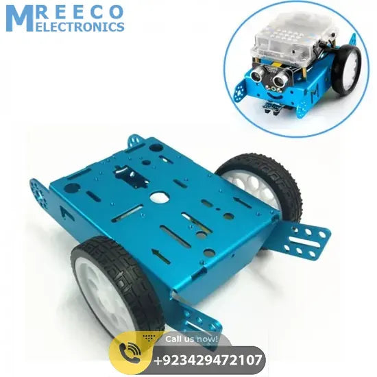 Aluminum 2WD TT Robot/Motor Chassis - Front View