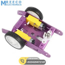 Aluminum 2WD TT Robot/Motor Chassis - Back View