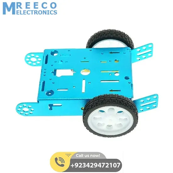 Aluminum 2WD TT Robot/Motor Chassis - Top View