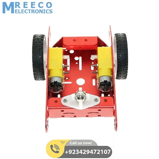Aluminum 2WD TT Robot/Motor Chassis - Bottom View