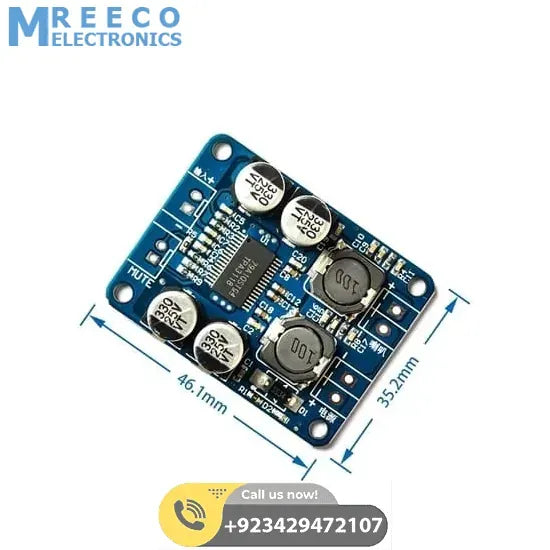 Digital 2 Channel Stereo Audio Amplifier Board Module TDA3118 - Side View