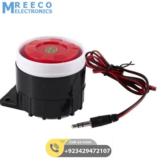 12V Piezo Buzzer Alarm Speaker - Front View