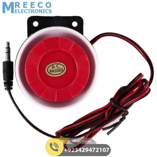 12V Piezo Buzzer Alarm Speaker - Back View