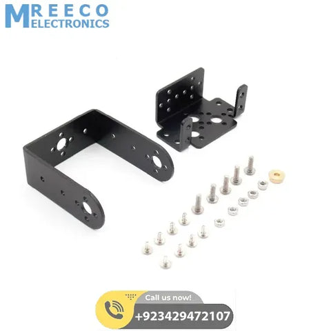 2 DOF Short Pan and Tilt Servo Bracket Mount Kit - Front View