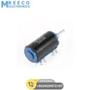 Sourcing Map WXD3-13-2W-10K ohm 2W 4mm Shaft Multi Turn Rotary Wire Wound Potentiometer - Back View