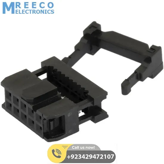 2.54mm Step 2x5 Pin 10 Pin IDC female connector FC-10 - Front View