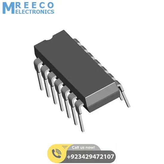 7447 74HC47 74LS47 BCD to 7 Segment Decoder Driver DIP 16 - Front View