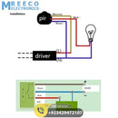 220V Automatic Infrared PIR LED Motion Sensor Detector Switch - Angle View