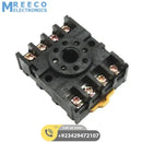 Finder Relay 220VAC 60.12 With 8pin Rail-Mount Relay Socket Relay Base - Back View