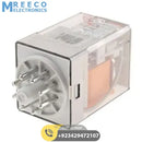 Finder Relay 220VAC 60.12 With 8pin Rail-Mount Relay Socket Relay Base - Top View