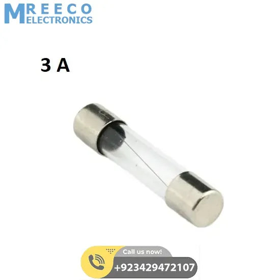 3 AMP 5mm X 20mm Cartridge Fuse In Pakistan - Front View