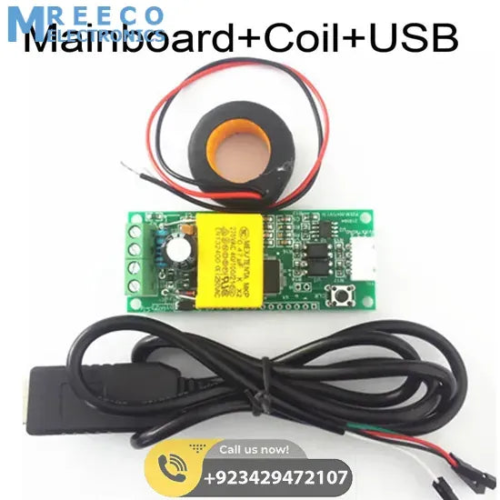 PZEM-004T V 100A Single Phase Power Energy Meter Module - Side View