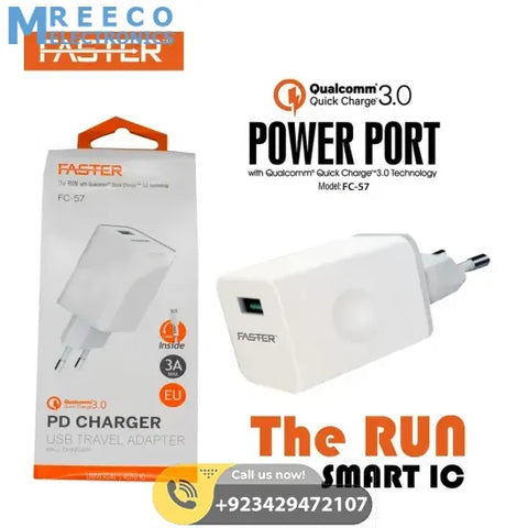 Type C 5v 3A Quick Charger One Port USB Power Adapter Faster Android Charger - Front View