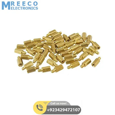 10mm+5mm M3 Male To Female PCB Spacer Brass PCB Standoff - Side View