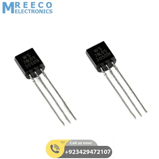 LM78L05 78L05 Voltage Regulator 5V Voltage Regulator TO-92 - Front View