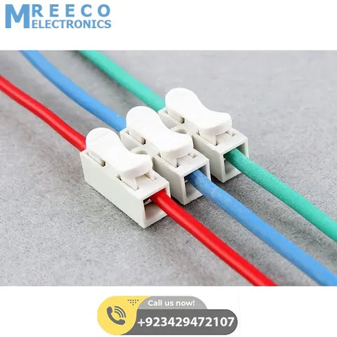 3pin Quick Connector Cable Clamp Terminal Block Spring Connector Wire 3pin - Front View