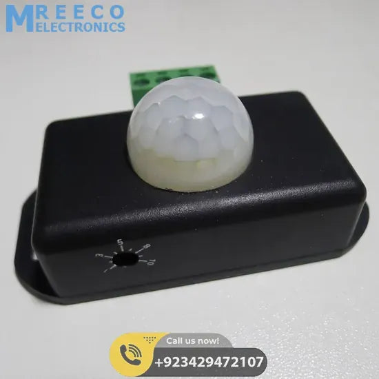 PIR8 Controller 12V 24V PIR Sensor LED Dimmer Switch Motion Timer Function Sign Control LED Strip Tape Lights in Pakistan - Side View