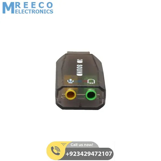 5.1USB to 3.5mm mic headphone Jack Stereo Headset 3D Sound Card Audio Adapter - Side View