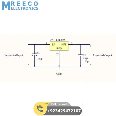 LM7815 voltage regulator - Side View