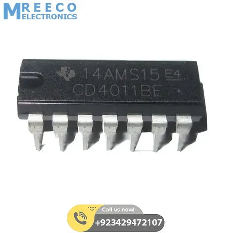 NAND Gate CD4011 IC CMOS Quad 2 Input NAND Gate - Front View