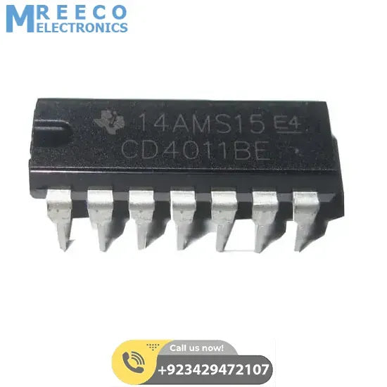 NAND Gate CD4011 IC CMOS Quad 2 Input NAND Gate - Front View