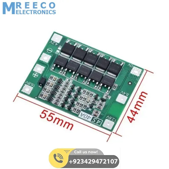 4s BMS 4S 40a BMS Li-ion Battery Protection Board Balanced Version in Pakistan - Side View