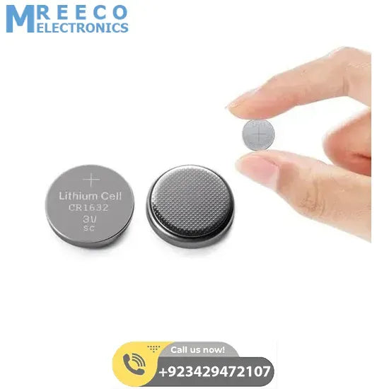 3V Lithium Button Coin Cell Battery CR1632 - Front View