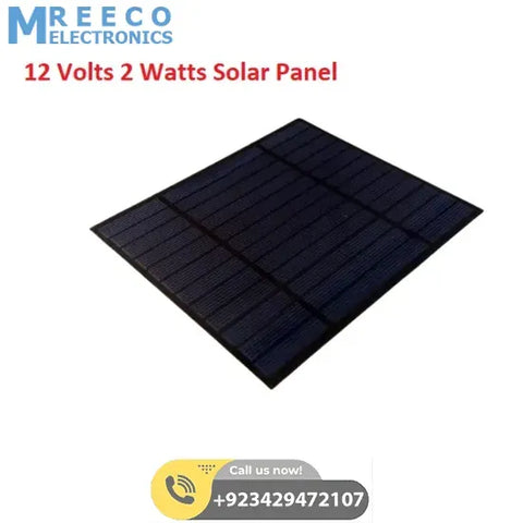 12V 2W Mini Solar System Panel Module Cell - Front View