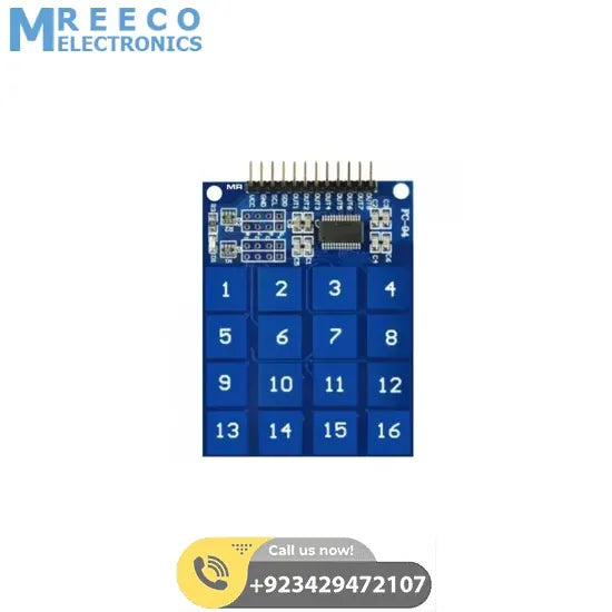 TTP229 16-Way Capacitive Touch keypad Module - Side View