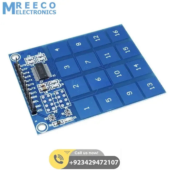 TTP229 16-Way Capacitive Touch keypad Module - Back View